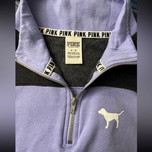 VS Pink quarter zip sweater